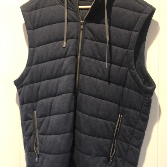 Zenga Sport Cotton and Cashmere Hooded Puffy Vest - Picture 3 of 4